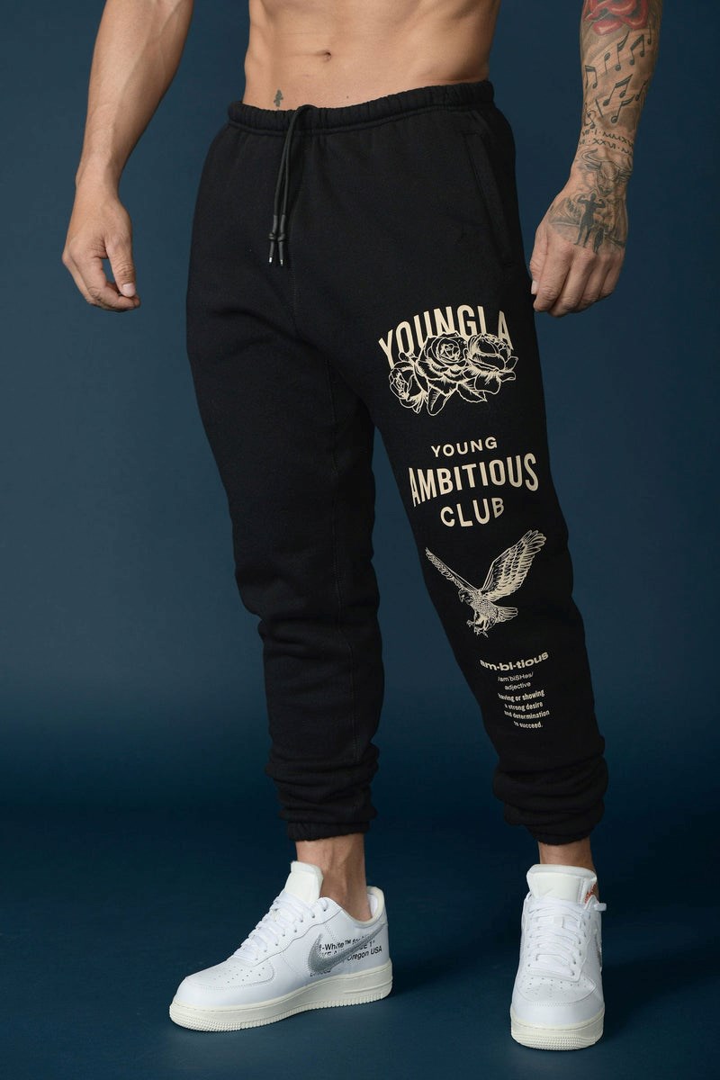 YoungLA 233 The Immortal Joggers Czarne | 856-KBEGIQ