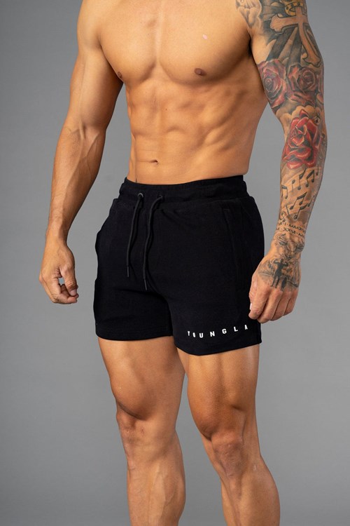 YoungLA 113 The Perfect Krótkie Shorts Czarne | 637-JYRKEP