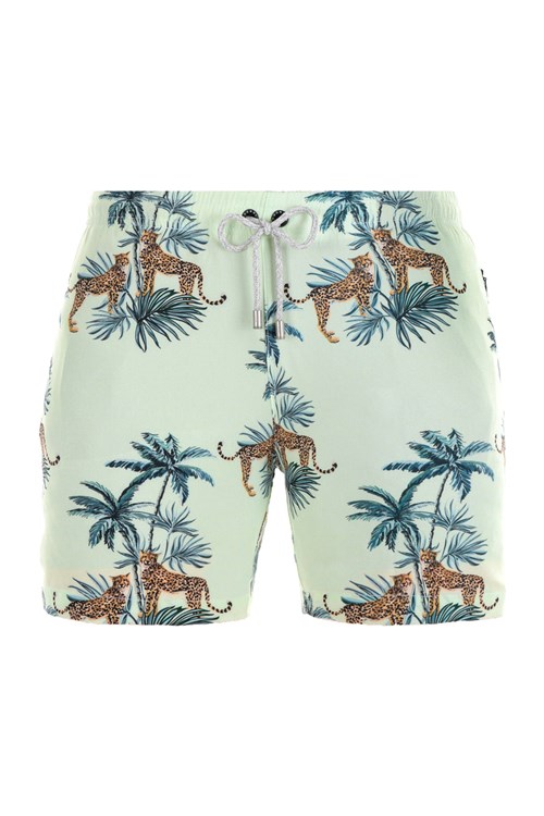 YoungLA 128 Abstract Swim Shorts '22 Tropical Cheetah | 963-FYDHNJ