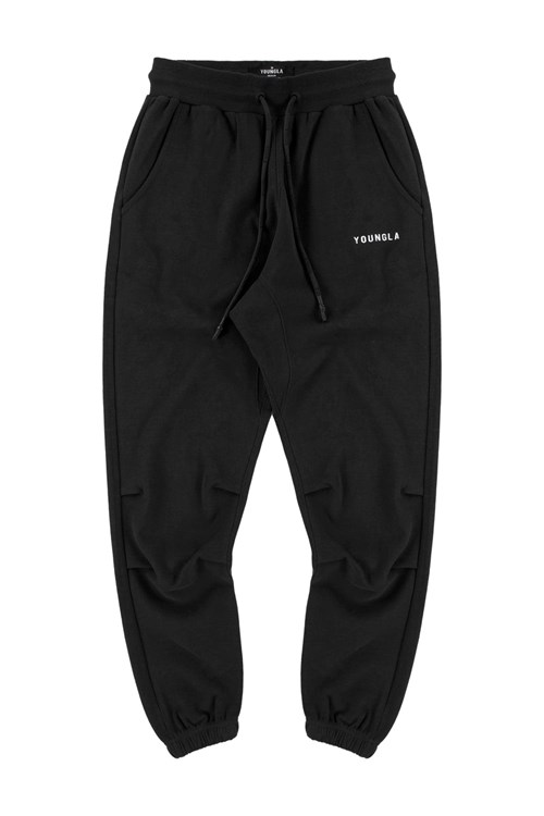 YoungLA 210 Kick-Back Joggers Czarne | 290-FEQVOT