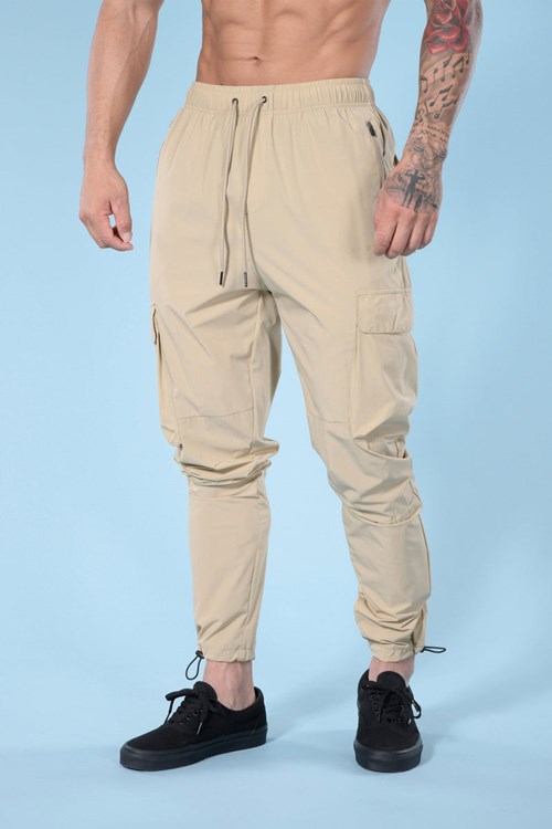 YoungLA 218 Travel Cargo Joggers Tan | 709-VKSARJ