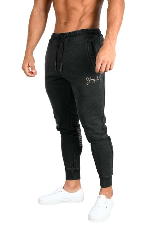 YoungLA 230 Gin N Juice Joggers Czarne Niebieskie | 024-FNCTVH