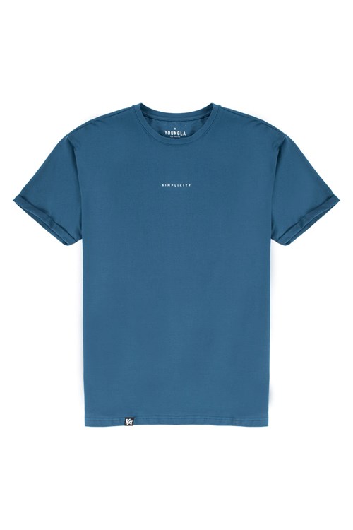 YoungLA 456 Simplicity Tees Teal | 157-JSZVKC