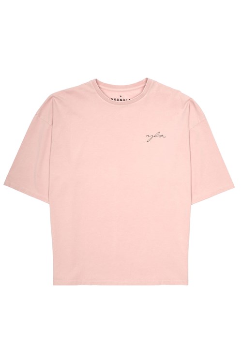 YoungLA 464 Skyline Super Sized Tees Różowe Niebieskie | 927-LFTQNR