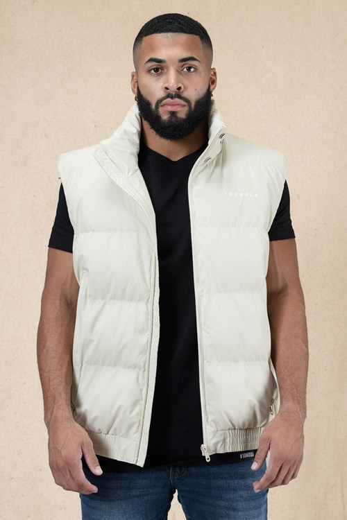 YoungLA 553 Brooklyn Puffer Vest Off-White | 120-GXYJPO